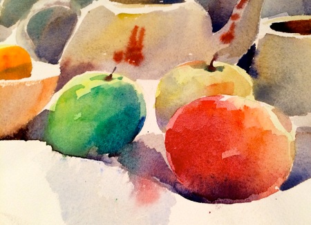 Watercolour apples by Ambra Sancin